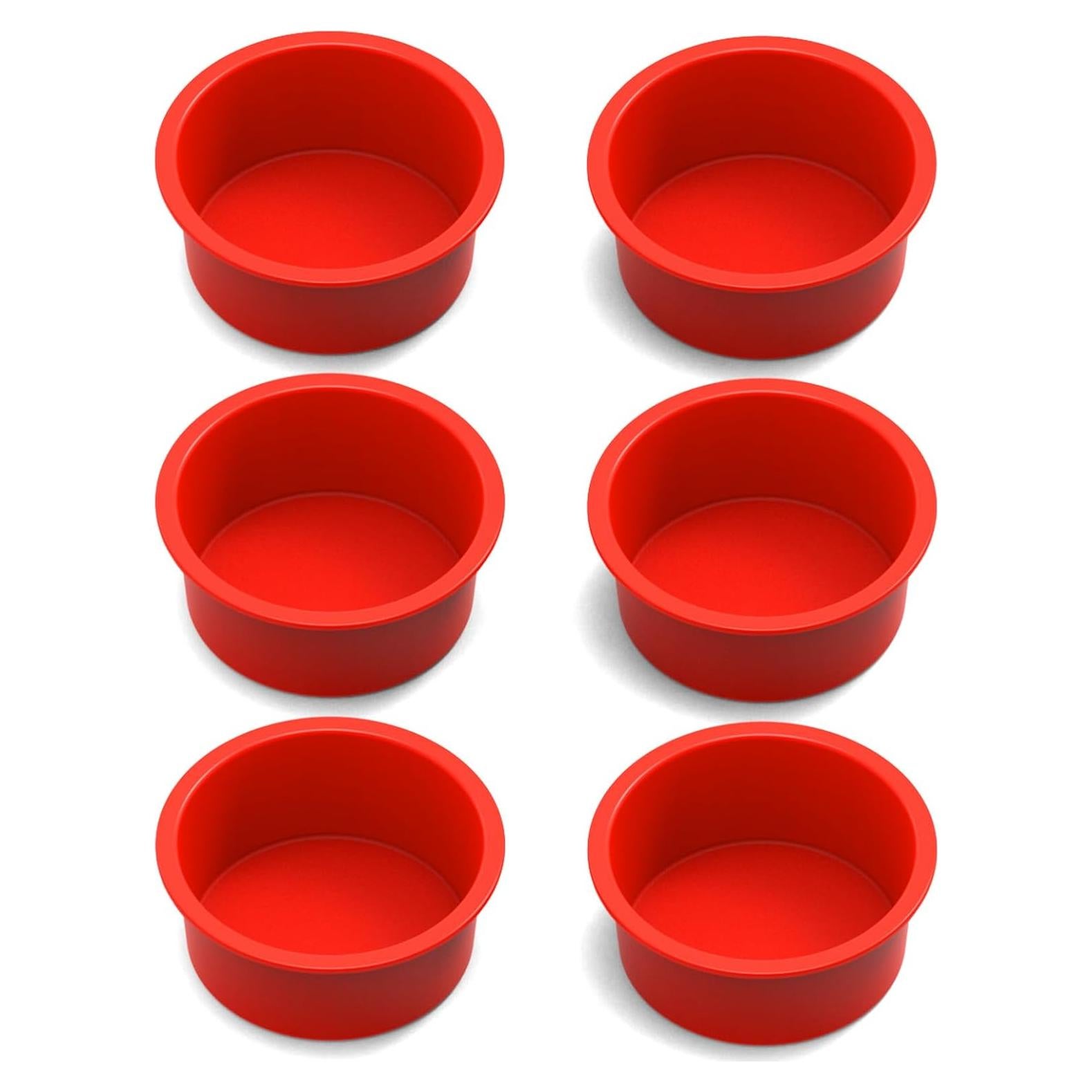 Molde para Pastel de Silicona SILIVO 10 cm Antiadherente - Paquete de 6