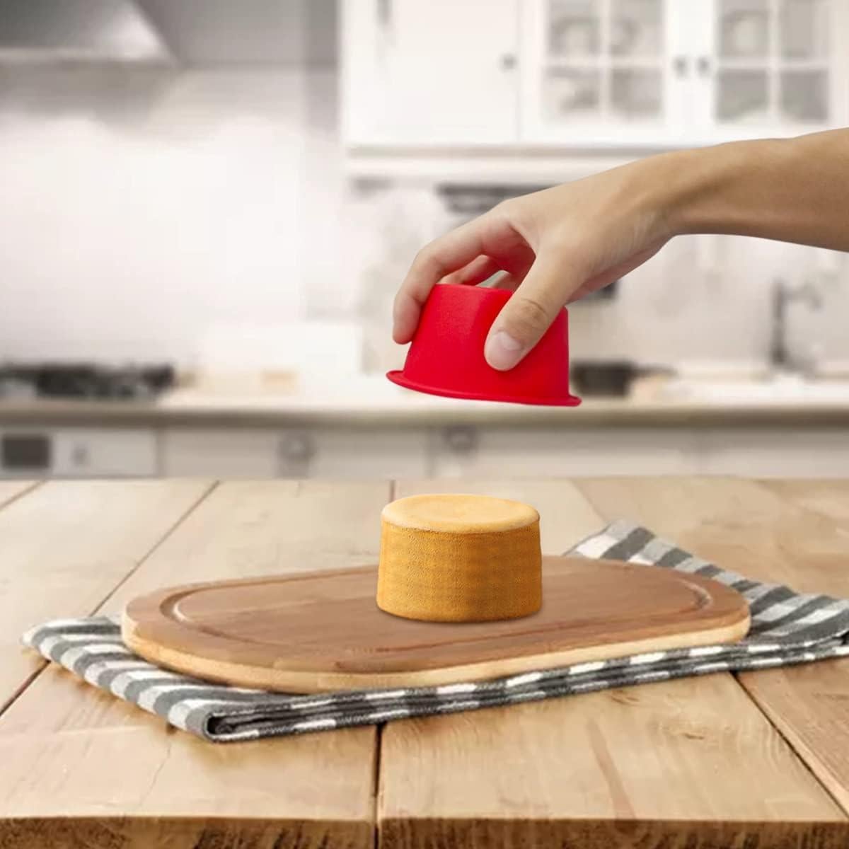 Molde para Pastel de Silicona SILIVO 10 cm Antiadherente - Paquete de 6