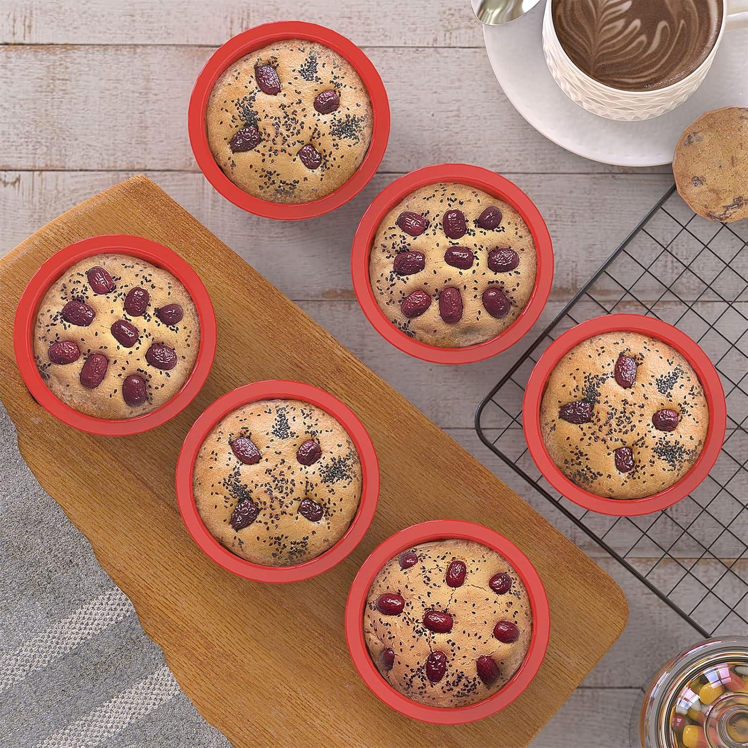 Molde para Pastel de Silicona SILIVO 10 cm Antiadherente - Paquete de 6