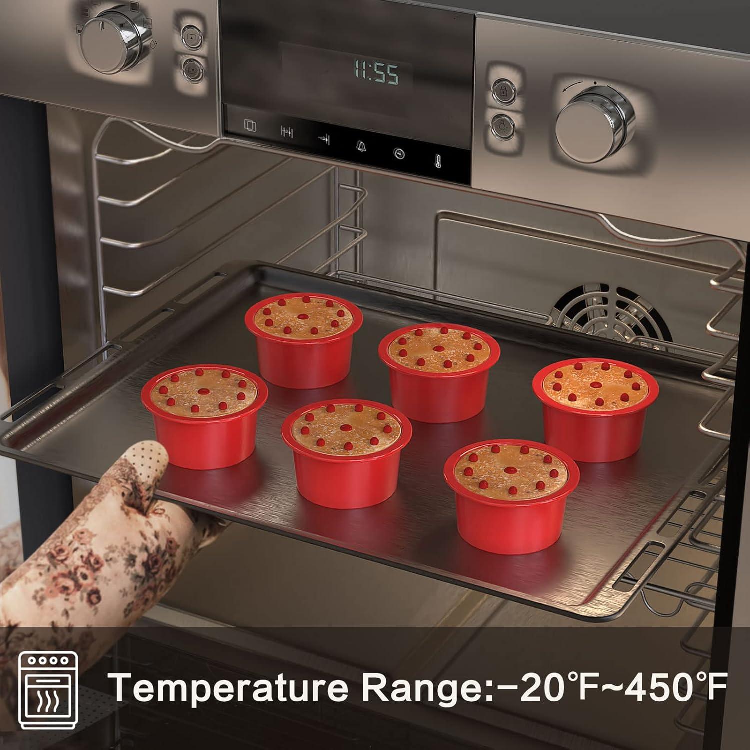 Molde para Pastel de Silicona SILIVO 10 cm Antiadherente - Paquete de 6