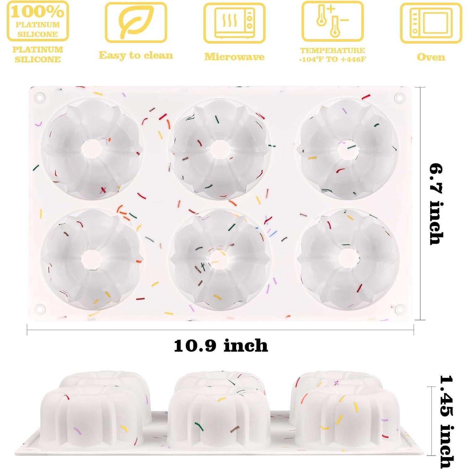 Molde para Pastel Acanalado HUAKENER 2 Pcs Silicona Antiadherente