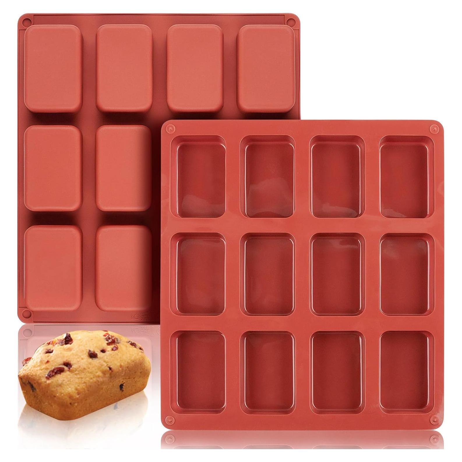 Molde de Pan Mini JOERSH de Silicona 12 Cavidades 30.1x25.1cm