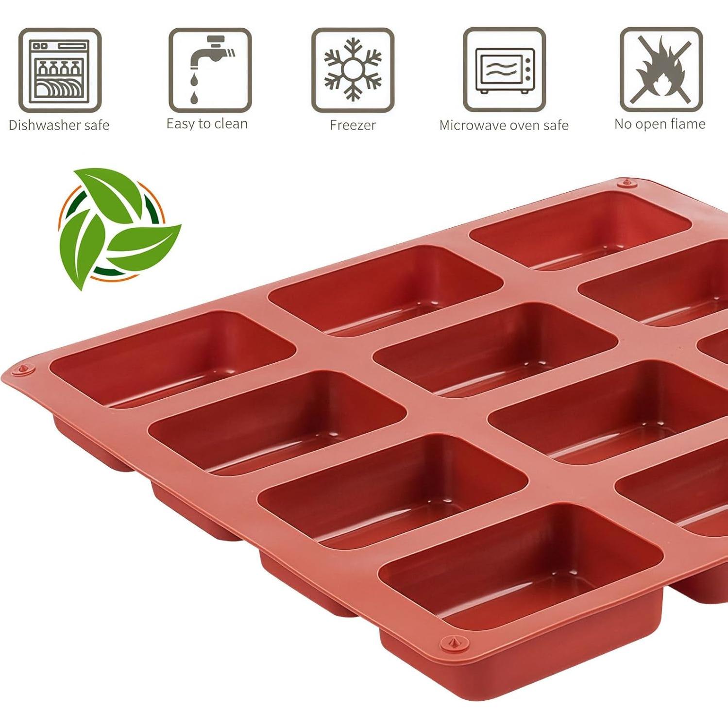 Molde de Pan Mini JOERSH de Silicona 12 Cavidades 30.1x25.1cm