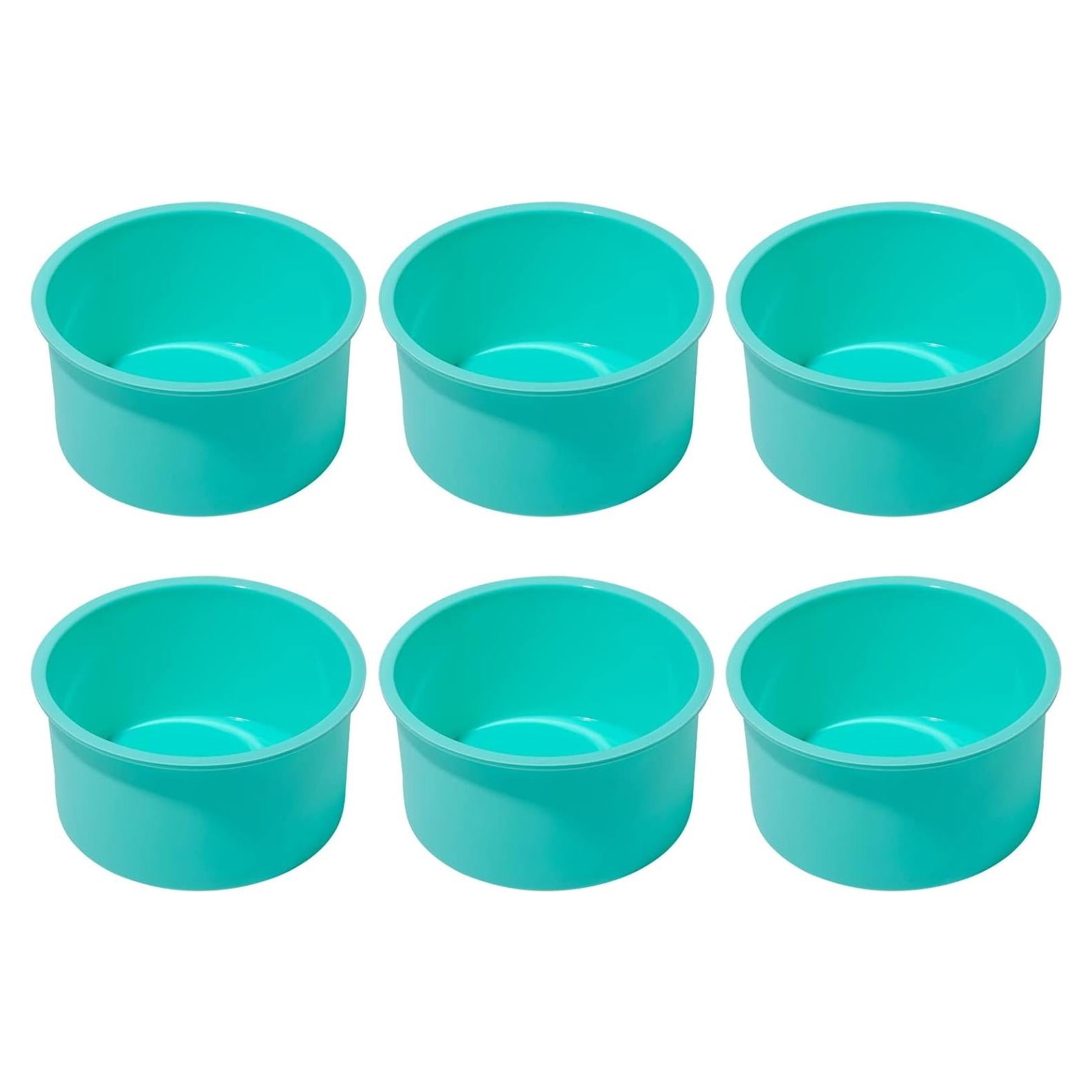 Set de 6 Moldes de Pastel Redondos de Silicona Staruby 10 cm Verde