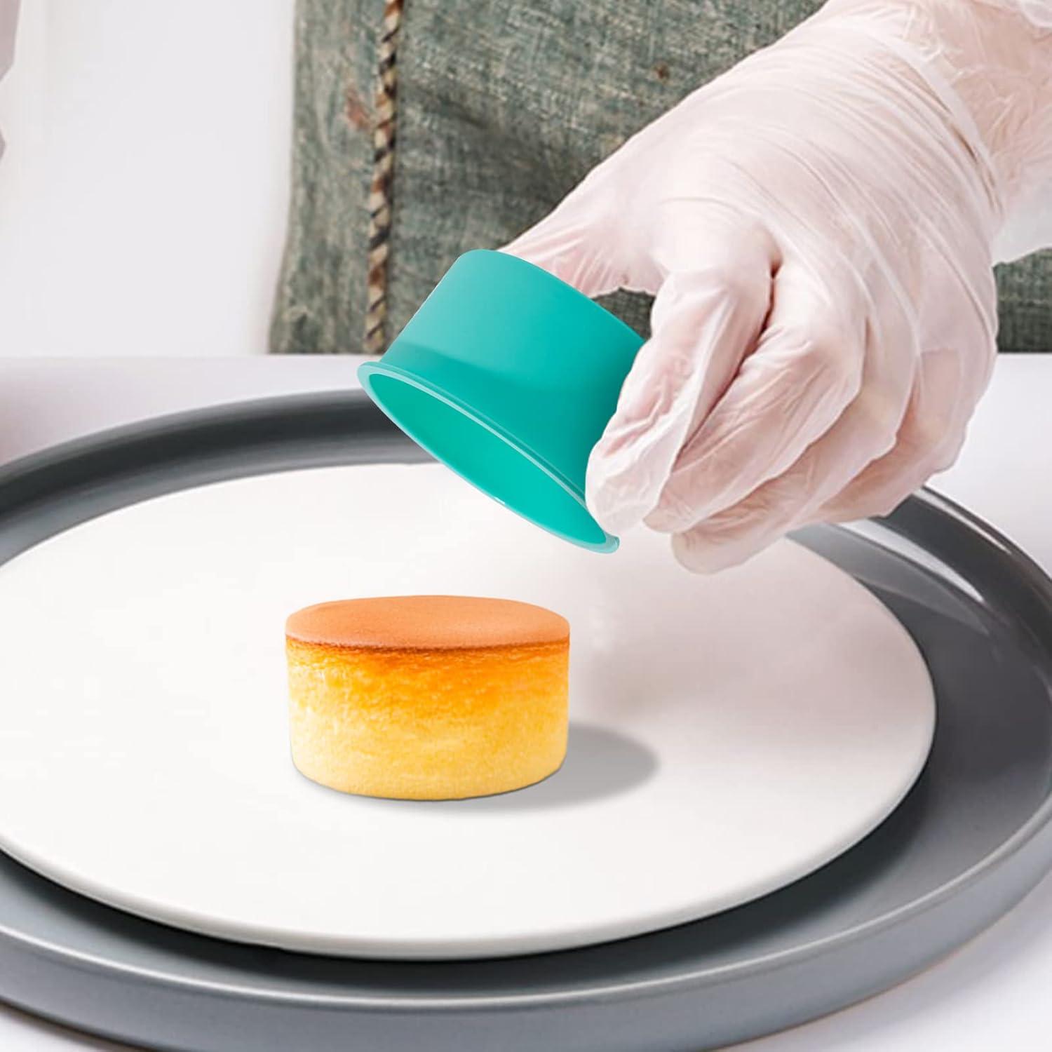 Set de 6 Moldes de Pastel Redondos de Silicona Staruby 10 cm Verde