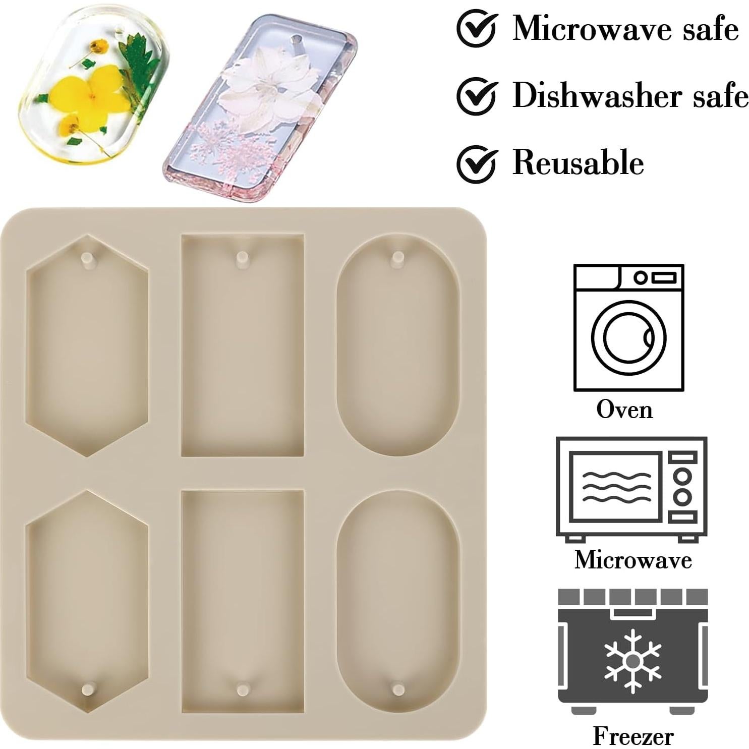 Molde de Resina Epóxica de Silicona Gris 22x19.9cm para DIY
