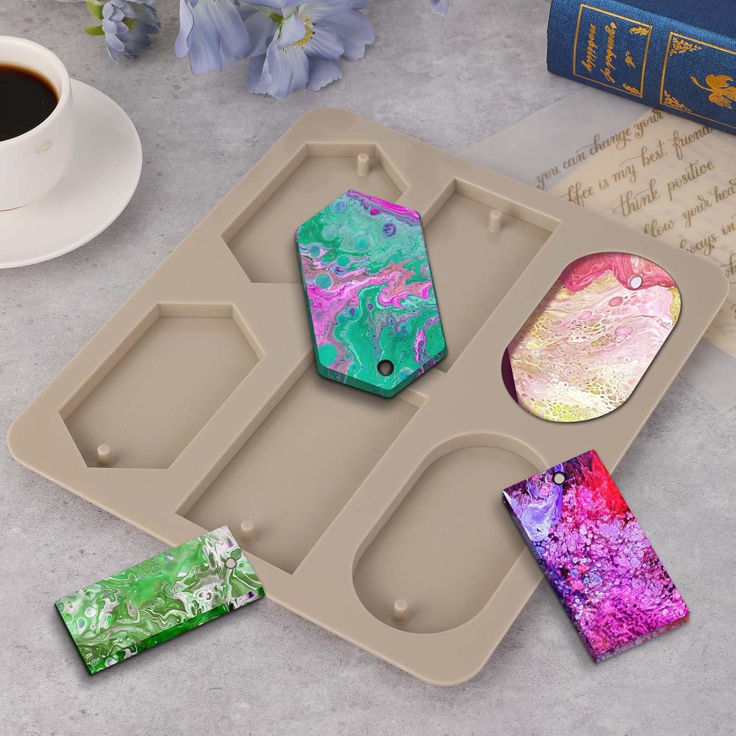 Molde de Resina Epóxica de Silicona Gris 22x19.9cm para DIY