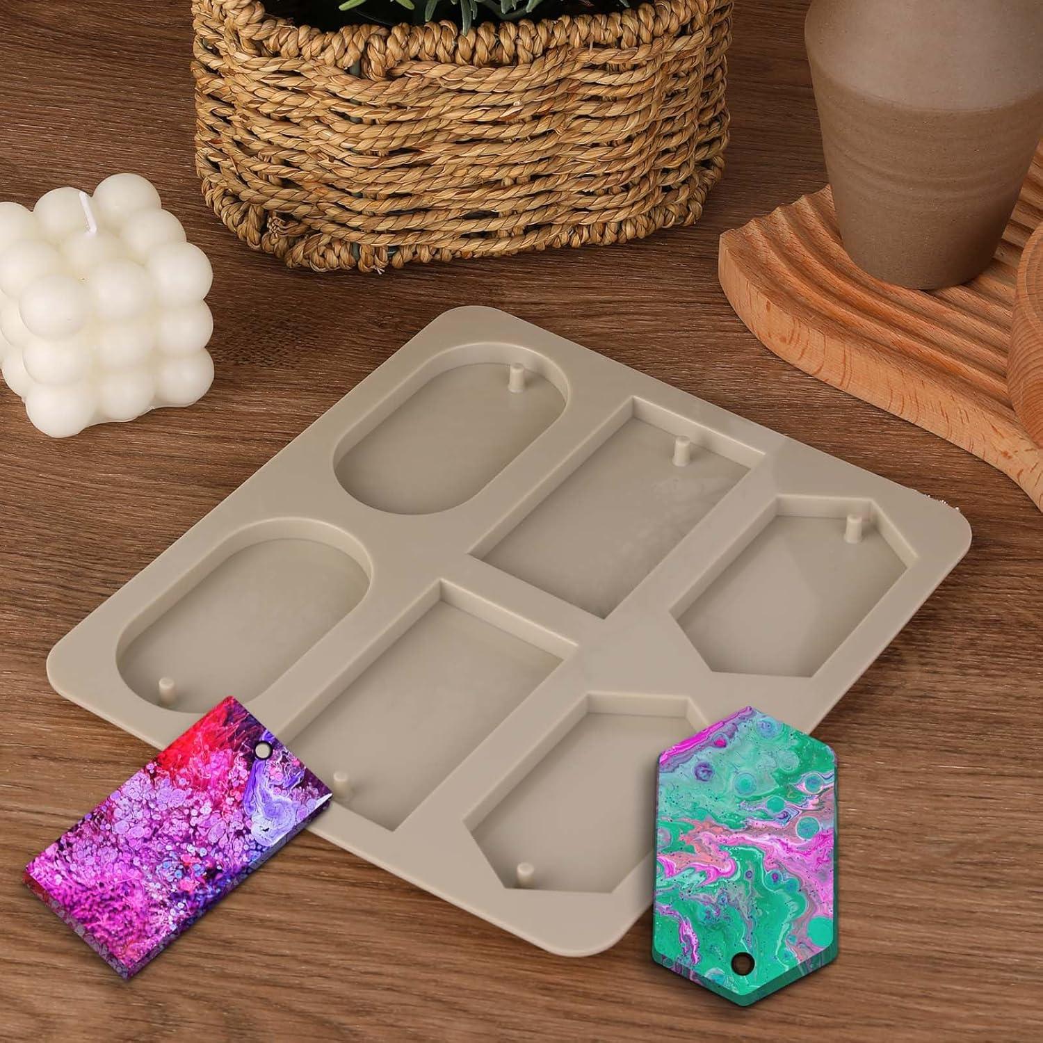 Molde de Resina Epóxica de Silicona Gris 22x19.9cm para DIY