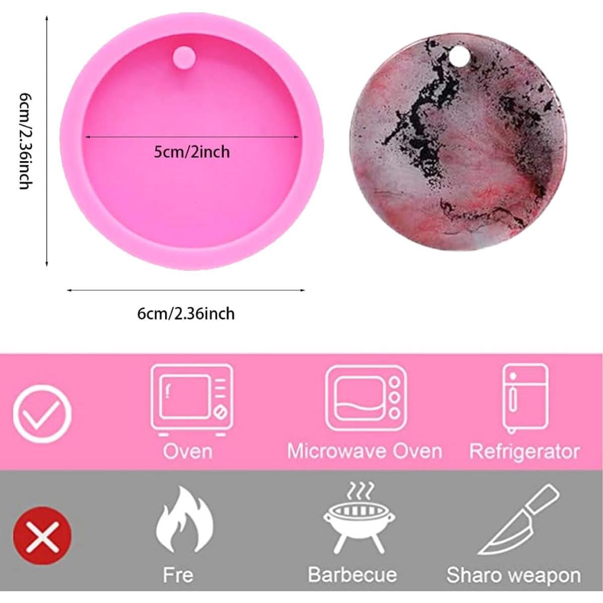 Paquete de 10 Moldes de Silicona KuuGuu para Llaveros 5.5 cm