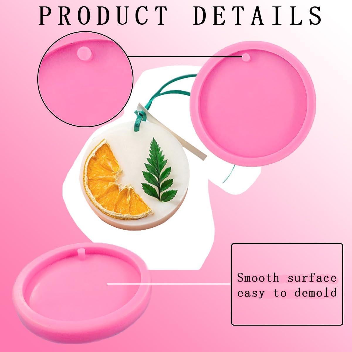 Paquete de 10 Moldes de Silicona KuuGuu para Llaveros 5.5 cm