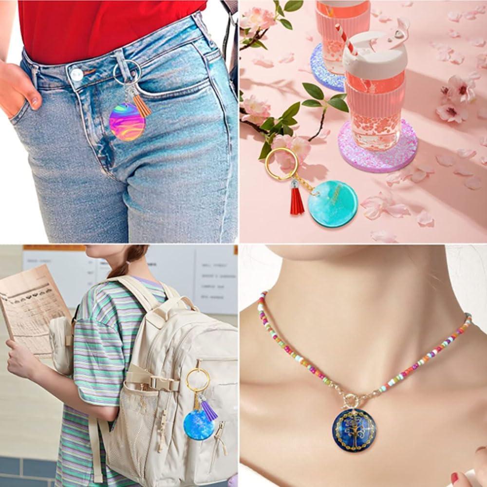 Paquete de 10 Moldes de Silicona KuuGuu para Llaveros 5.5 cm