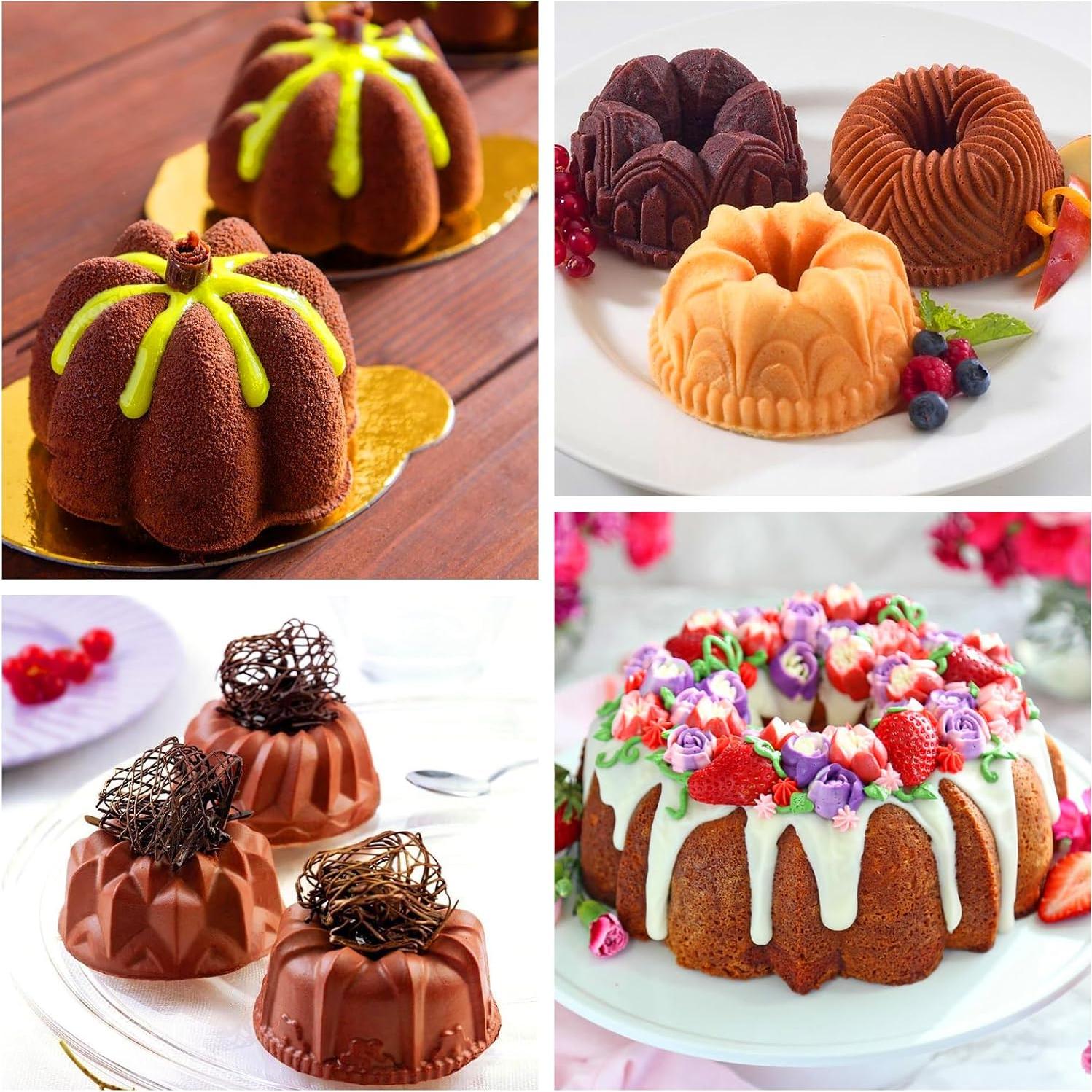 Molde de Silicona Palksky 3PCS Tubo Acanalado 6 Cavidades