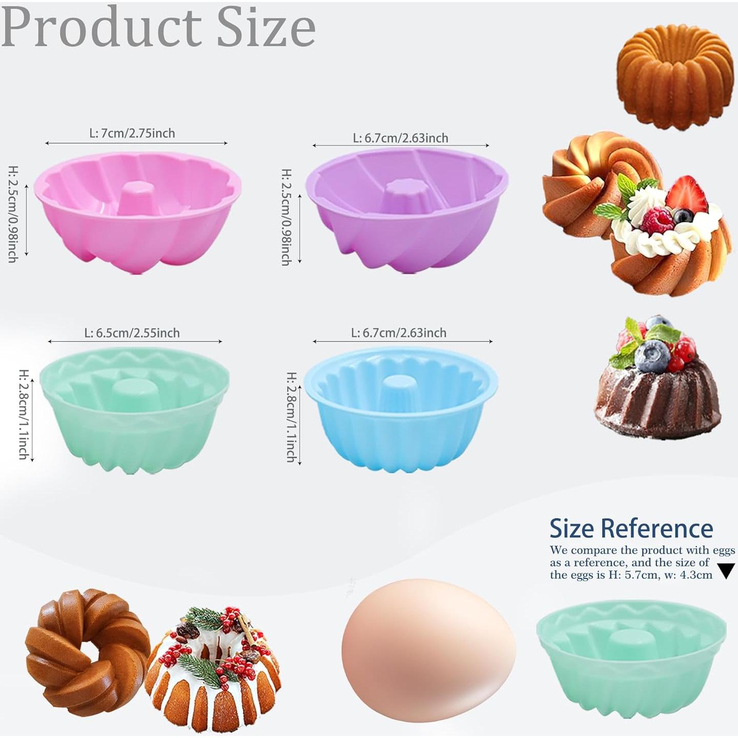 Molde para Donas de Silicona Tongjude 48 Piezas Reutilizables