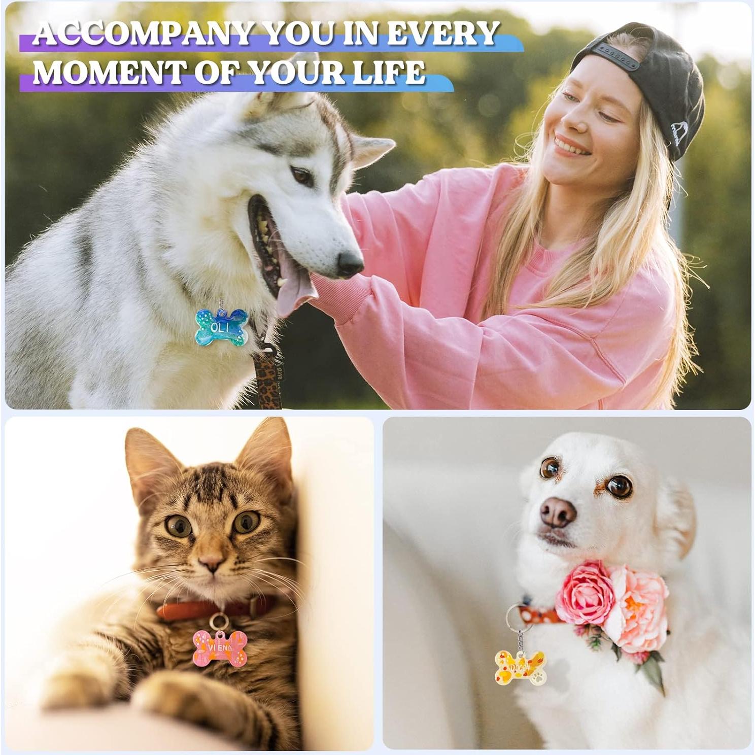 Moldes de Silicona LET'S RESIN para Etiquetas de Mascotas 2'' y 1.7''