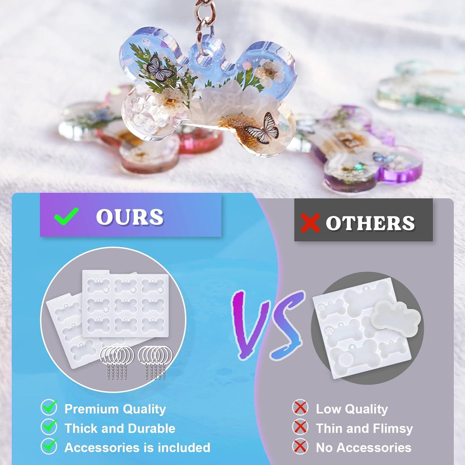 Moldes de Silicona LET'S RESIN para Etiquetas de Mascotas 2'' y 1.7''