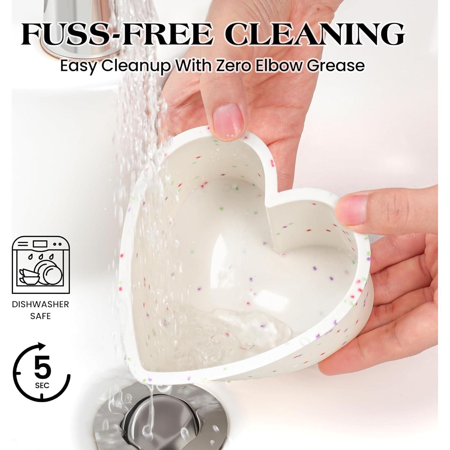 Molde de Silicona Antiadherente AOTASO Corazón 10 cm - Set de 2