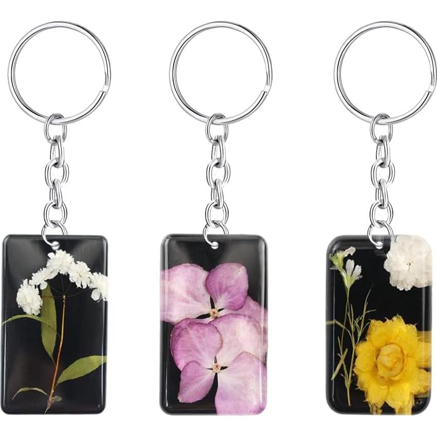 6 Moldes de Silicona Rectangulares Weenkeey para Llaveros DIY