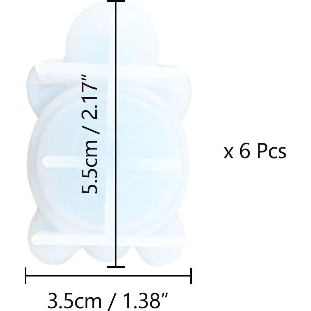 Kit de Moldes de Resina YRIHJIXQ 6Pcs Tortuga Multicolor