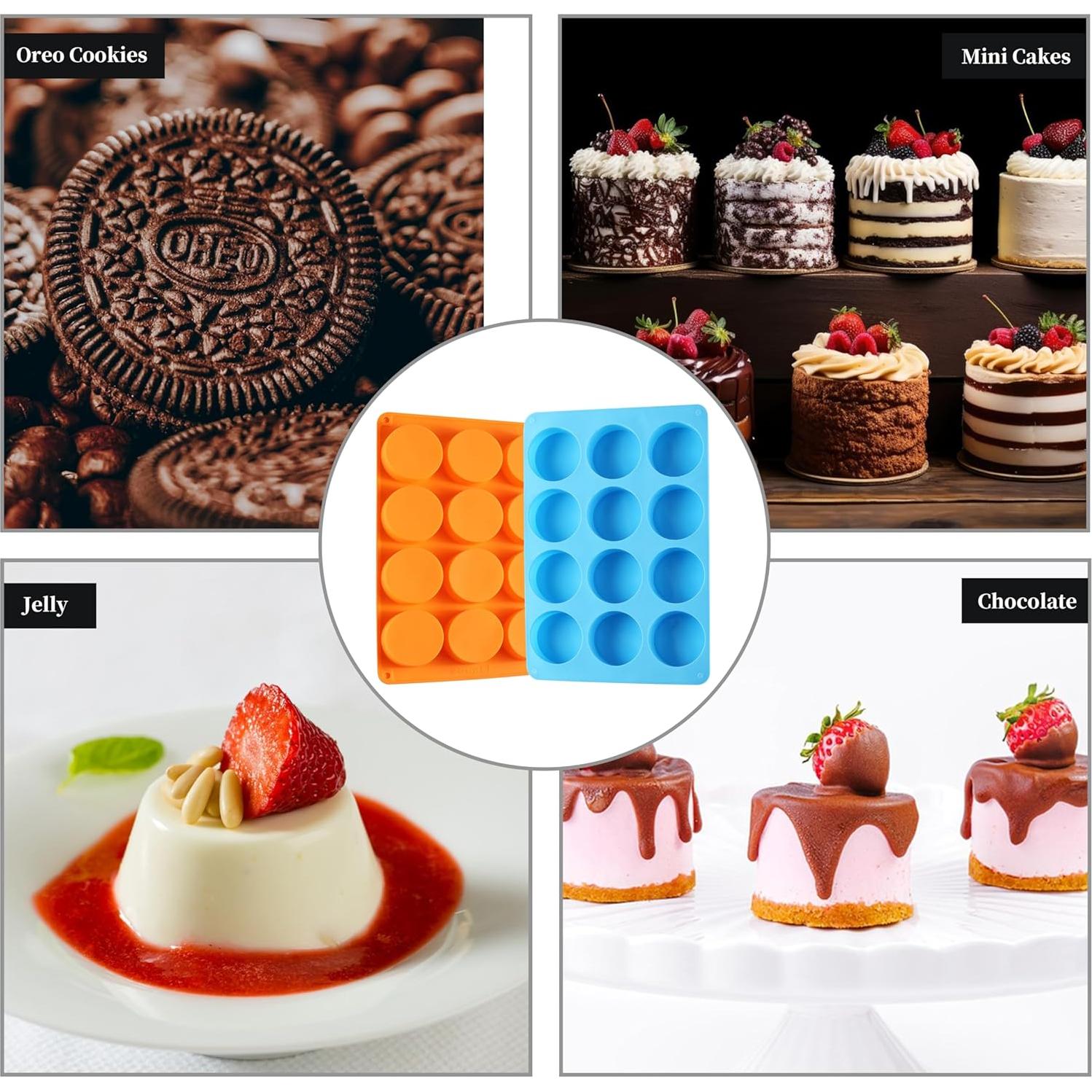 Moldes de Silicona para Galletas Oreo LCCOWOT 2PCS 12 Cavidades