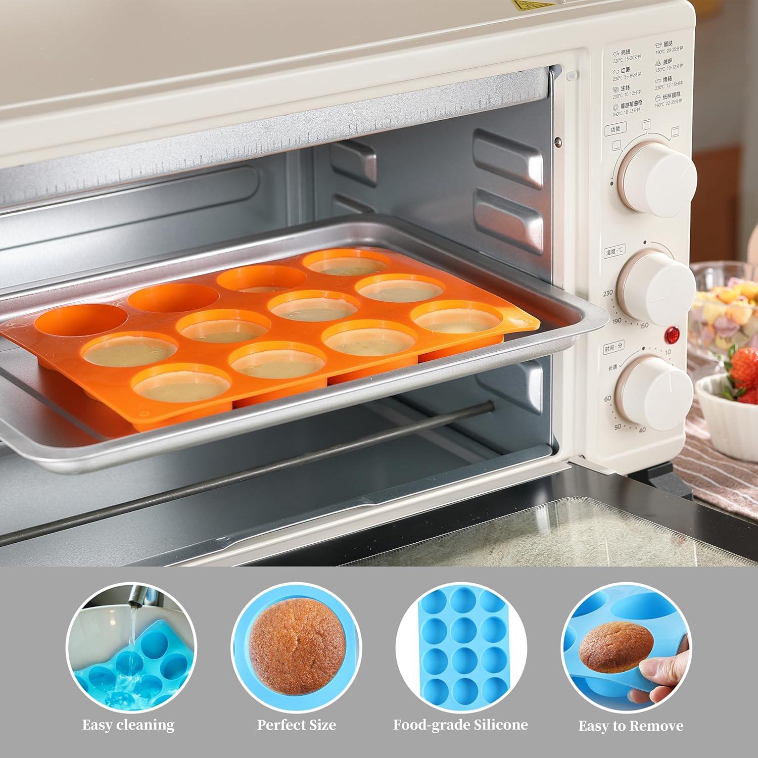 Moldes de Silicona para Galletas Oreo LCCOWOT 2PCS 12 Cavidades