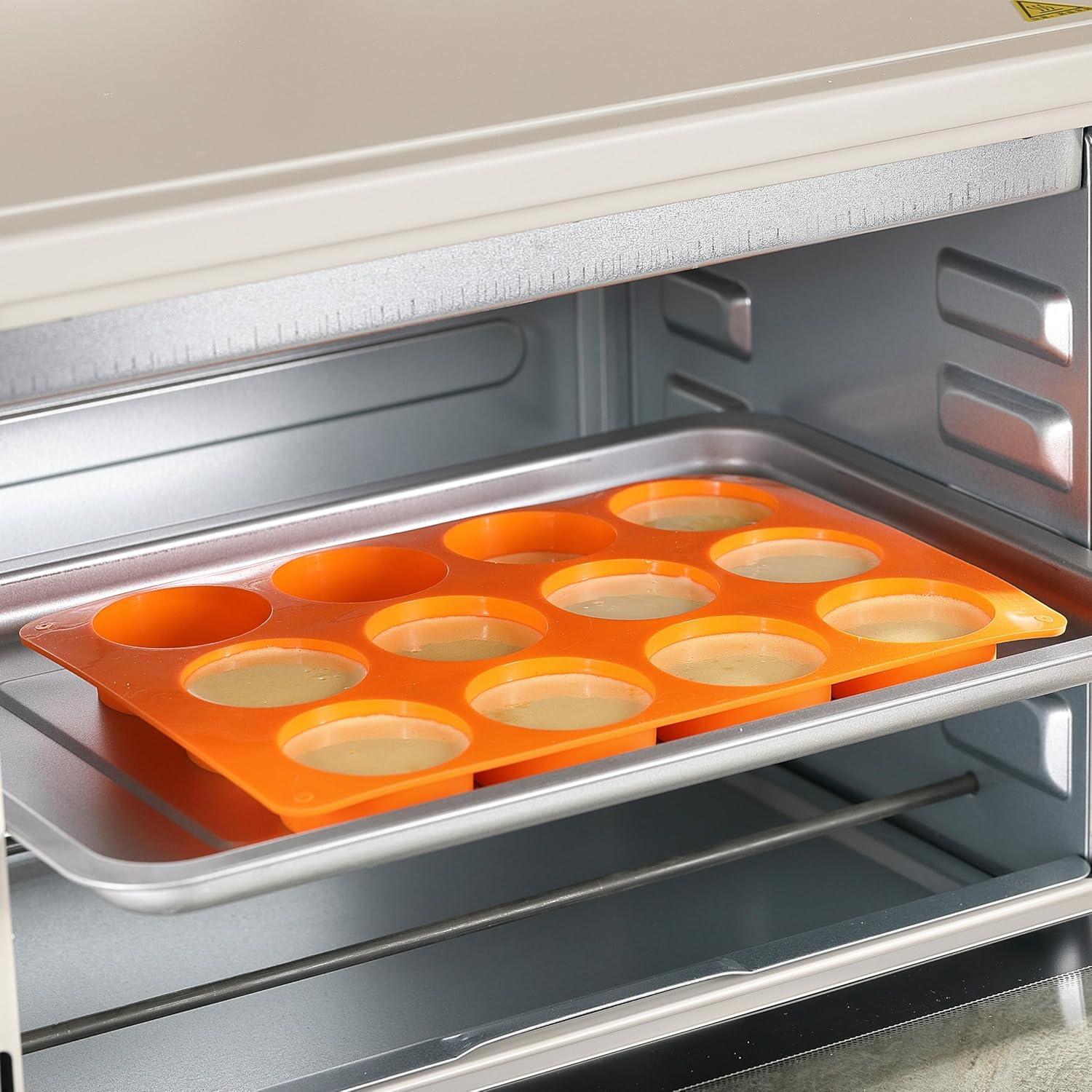 Moldes de Silicona para Galletas Oreo LCCOWOT 2PCS 12 Cavidades