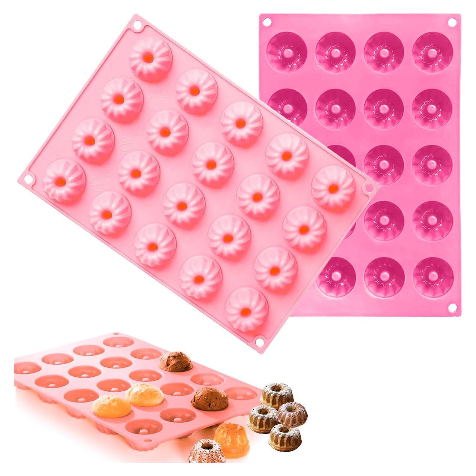 Molde de Silicona Antiadherente MURISE para Pastel Bundt Mini 20 Cavidades