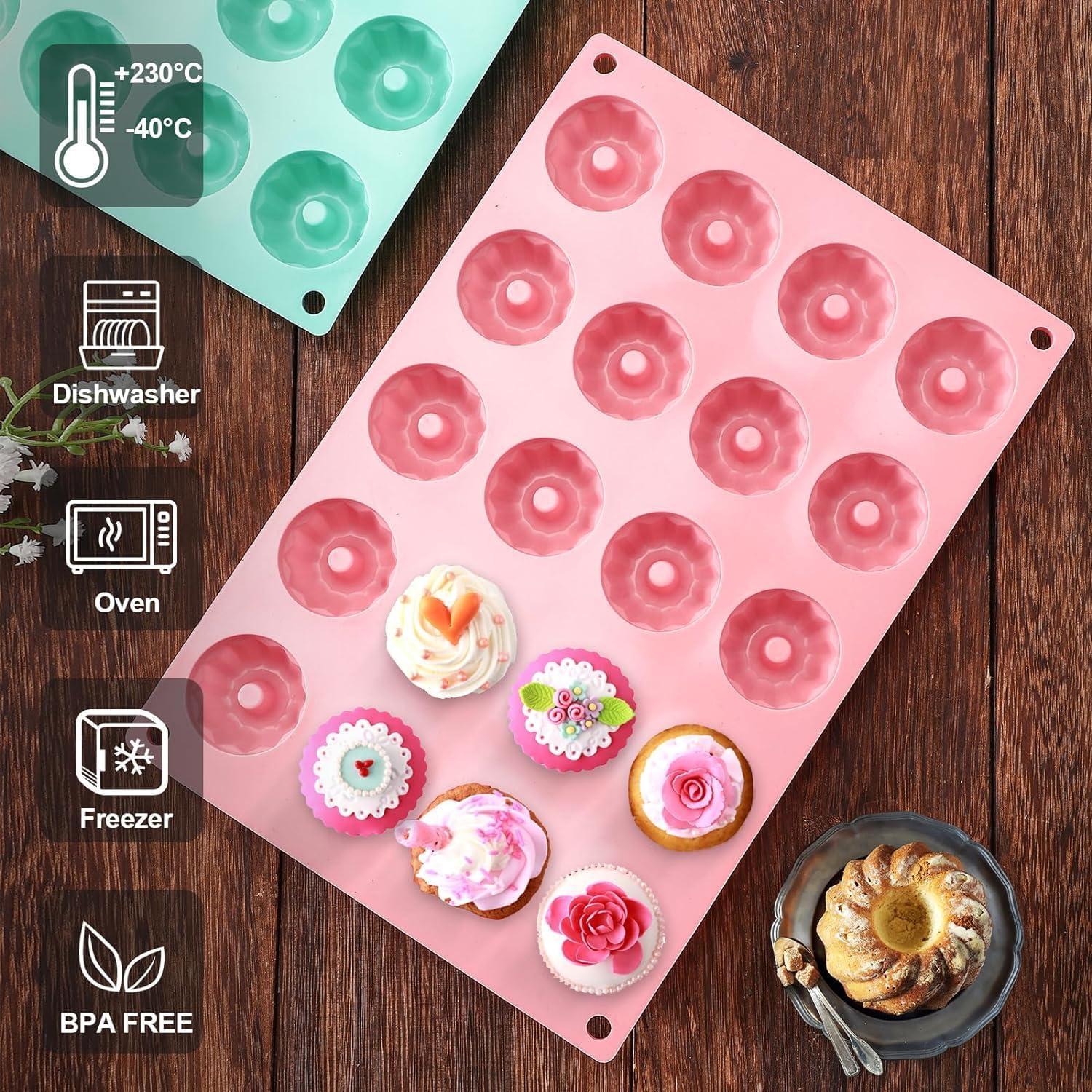 Molde de Silicona Antiadherente MURISE para Pastel Bundt Mini 20 Cavidades