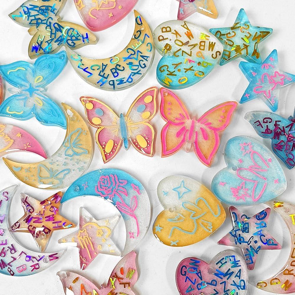 Set de Moldes de Silicona para Llaveros ResinWorld - 4 Piezas