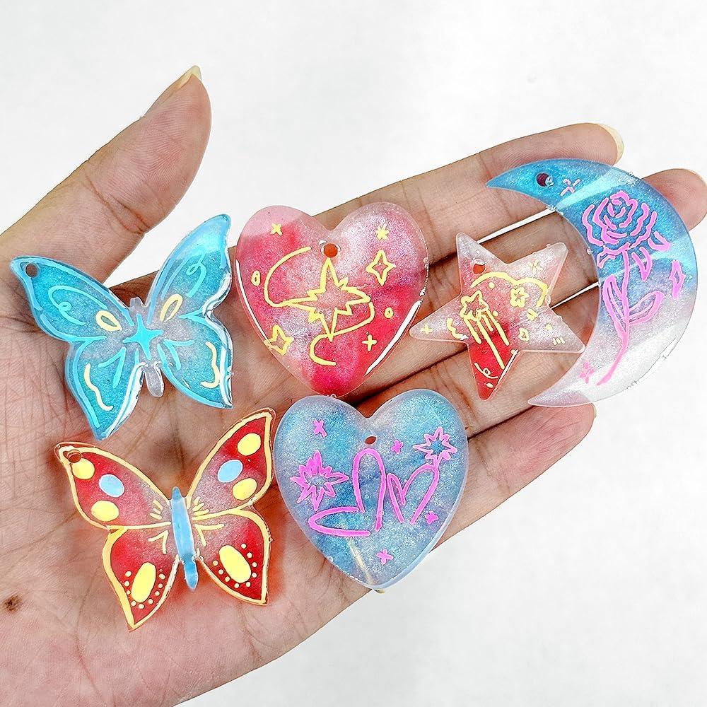 Set de Moldes de Silicona para Llaveros ResinWorld - 4 Piezas