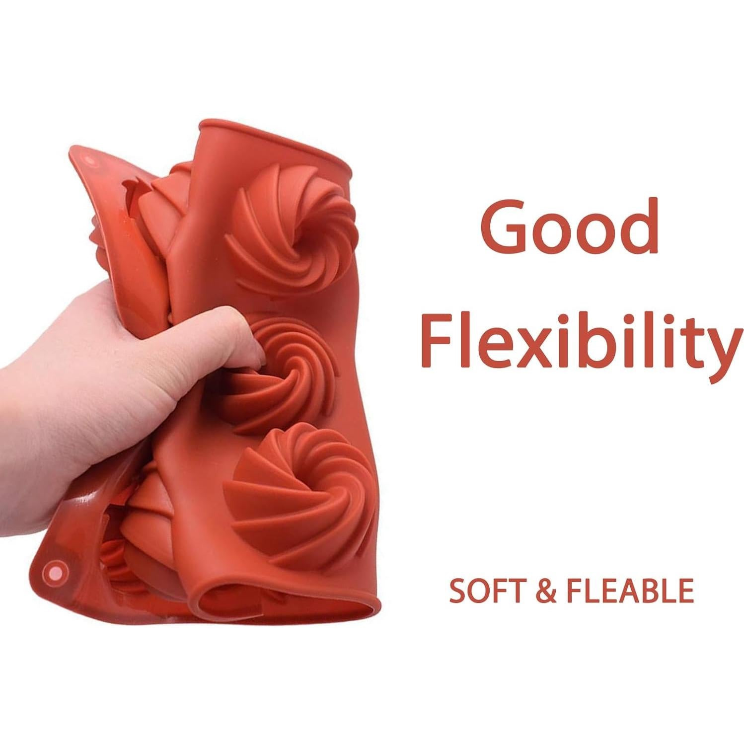 Molde de Silicona para Donuts Espiral Fchil 15 Cavidades 29.2x16.8cm