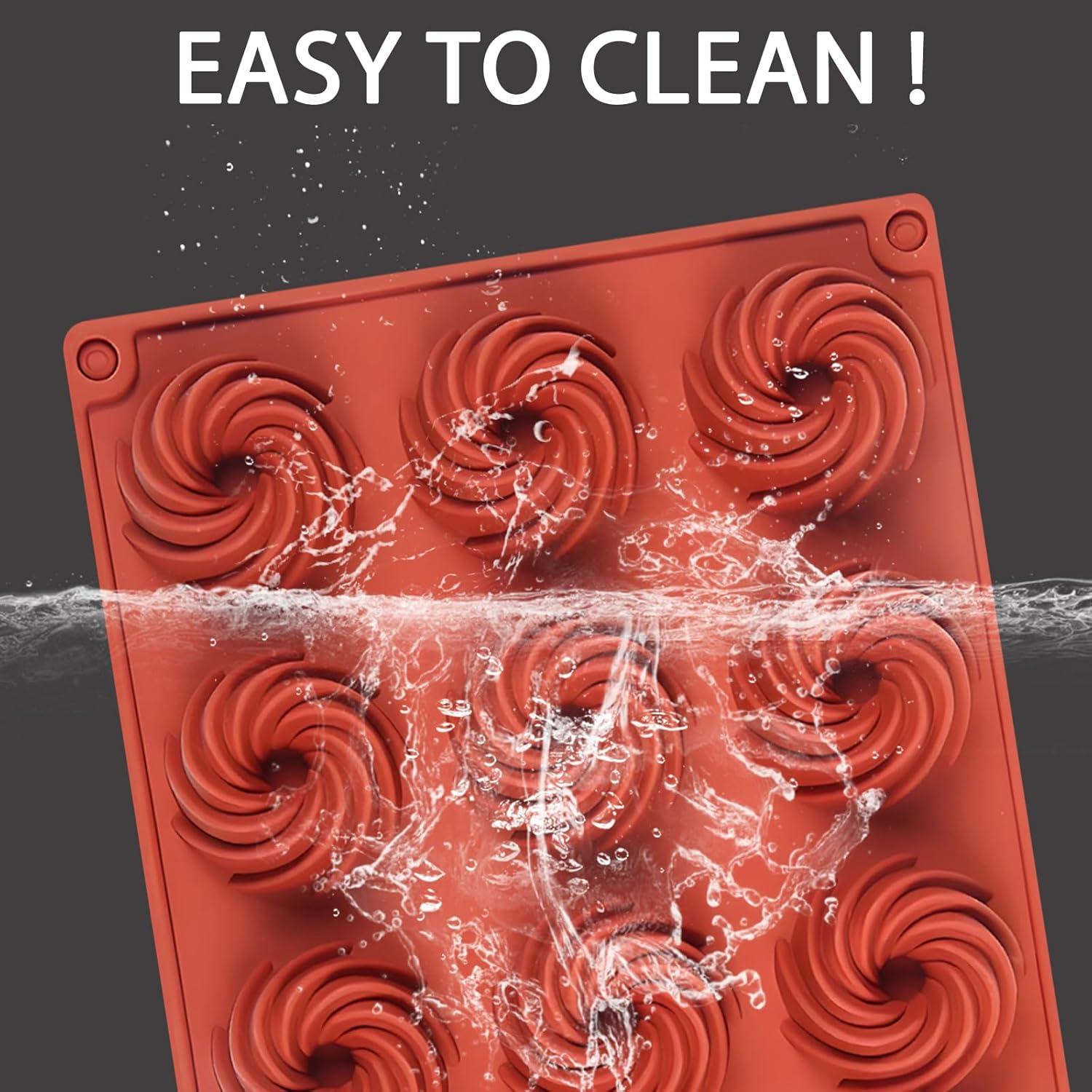 Molde de Silicona para Donuts Espiral Fchil 15 Cavidades 29.2x16.8cm