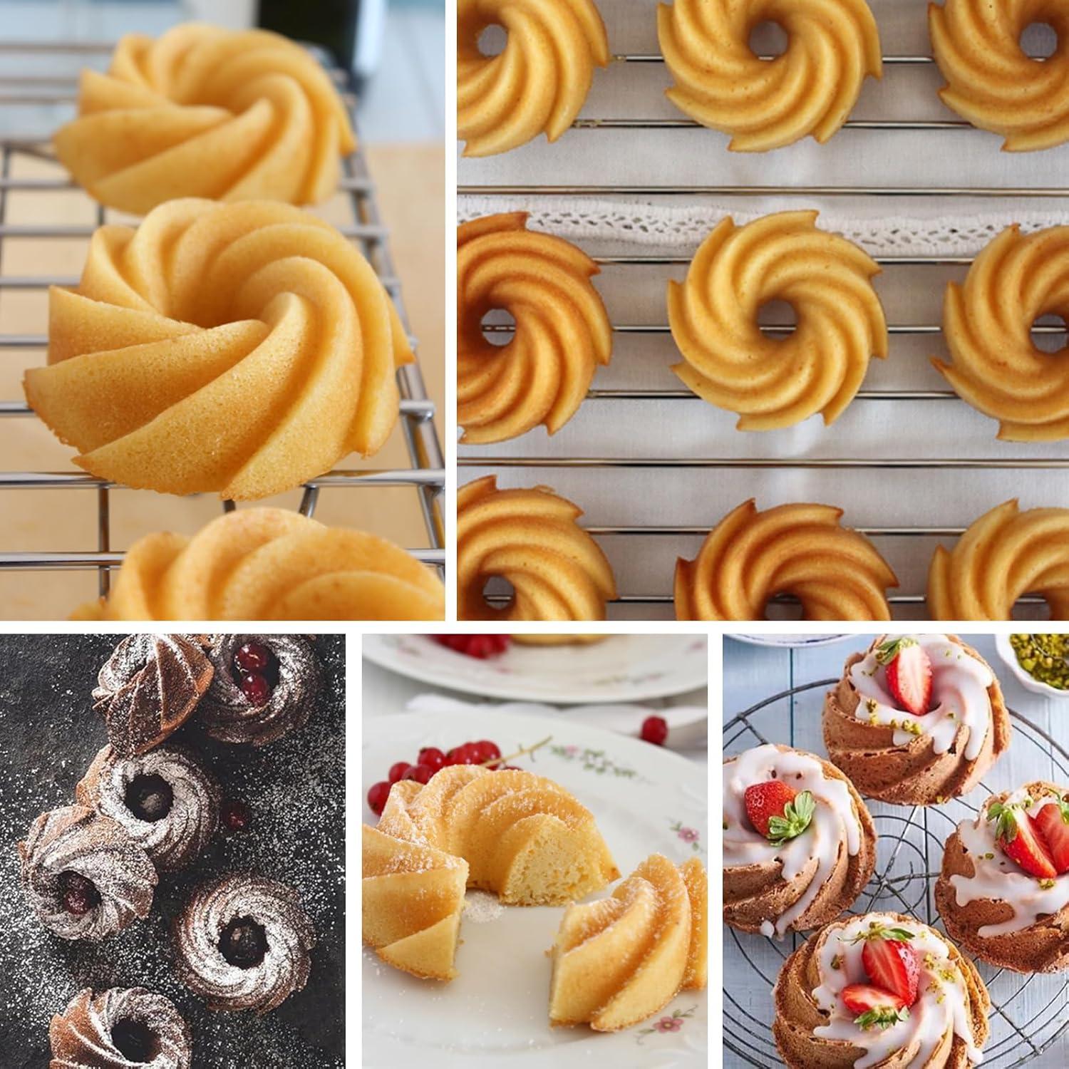 Molde de Silicona para Donuts Espiral Fchil 15 Cavidades 29.2x16.8cm