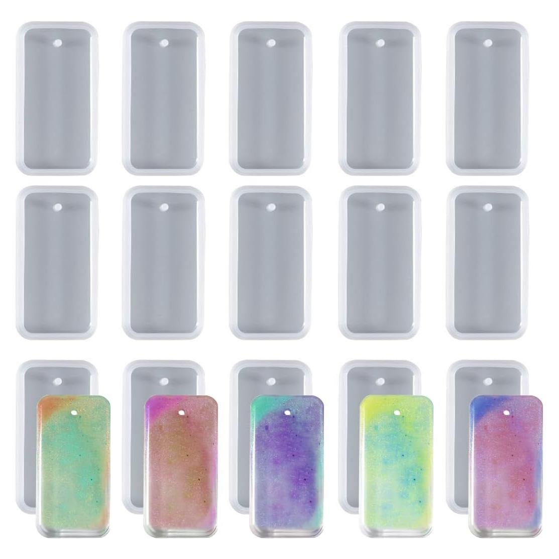 20 Moldes de Silicona para Joyería Rectangulares TuNan