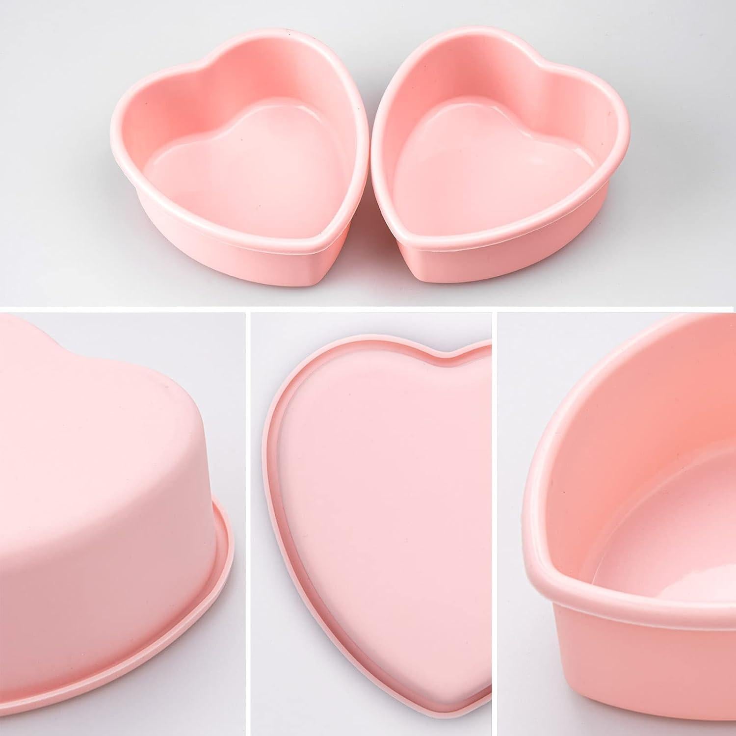 Molde de Silicona Corazón Dootafy 4" Antiadherente 2 Pcs