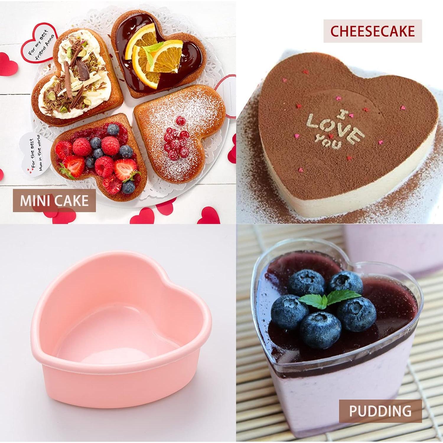 Molde de Silicona Corazón Dootafy 4" Antiadherente 2 Pcs