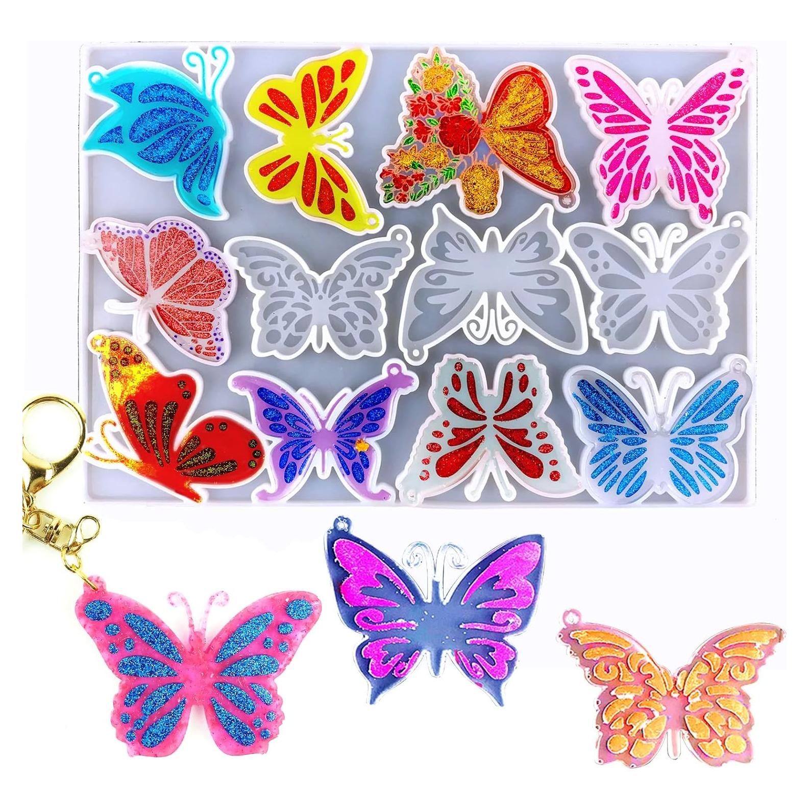 Molde de Llavero Mariposa Wehous - 12 Estilos de Silicona