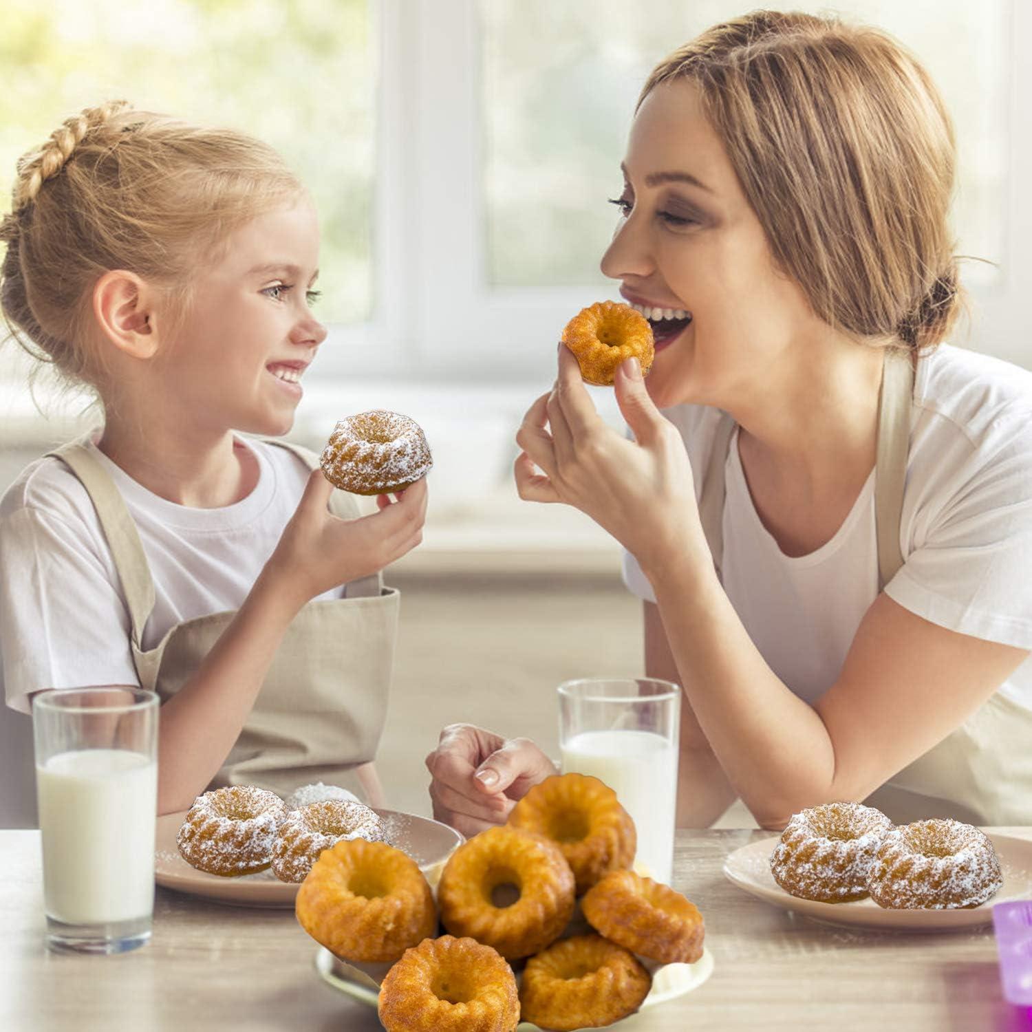 Mity Rain Moldes de Silicona para Mini Pasteles 2 Piezas