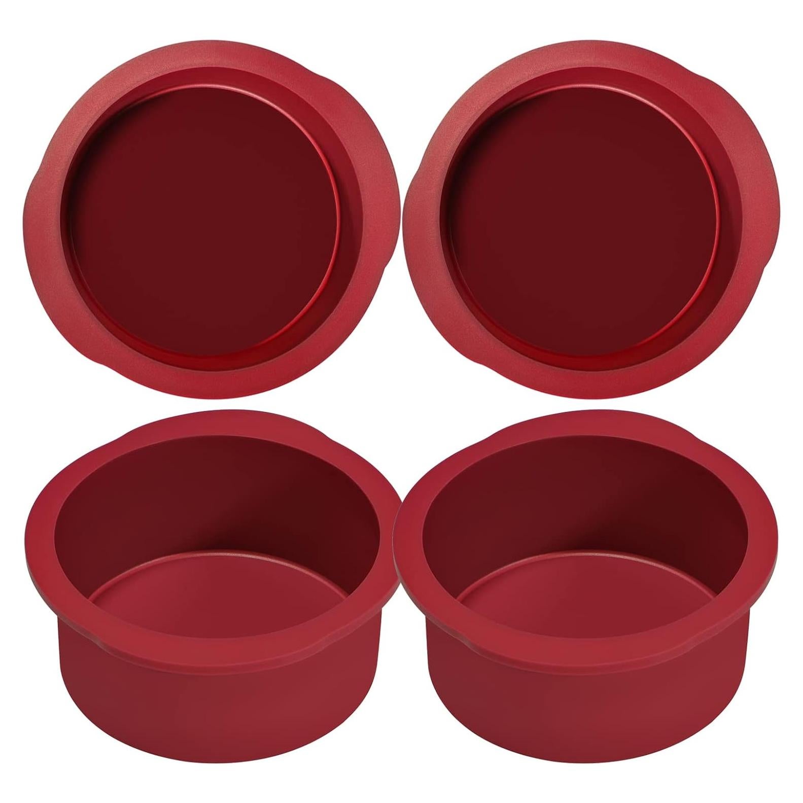 Juego de 4 moldes redondos de silicona Nalchios 14 cm