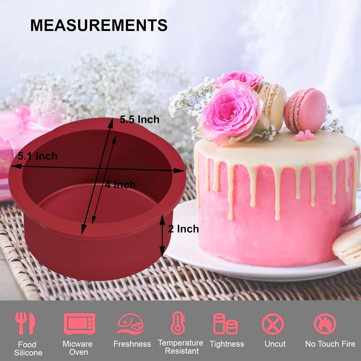 Juego de 4 moldes redondos de silicona Nalchios 14 cm