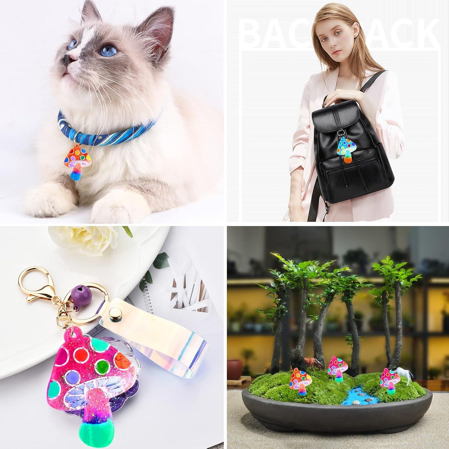 Molde de silicona para llavero de hongo Szcelling 5 Pcs