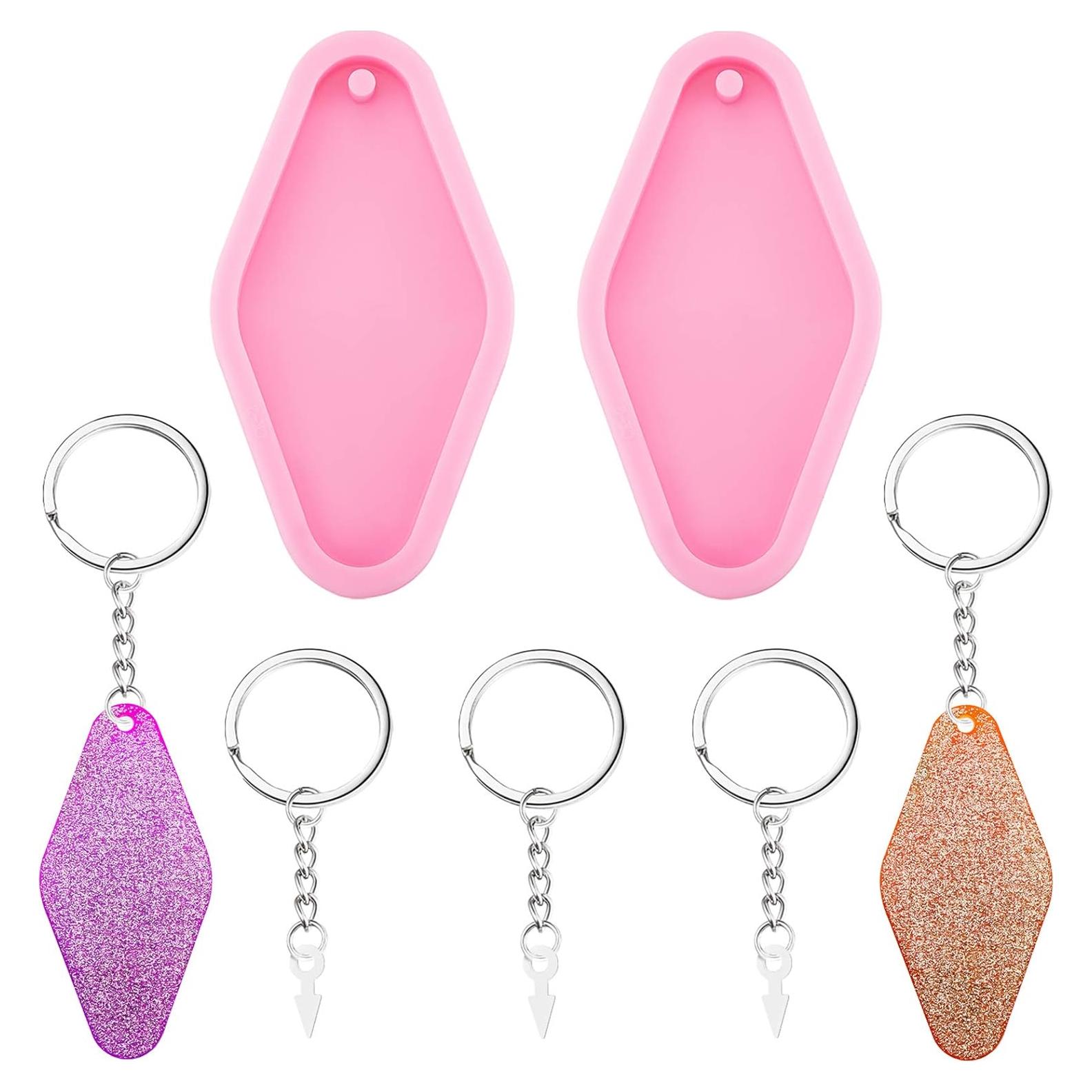 Molde de Silicona para Llaveros de Diamante WILLBOND 2 Piezas