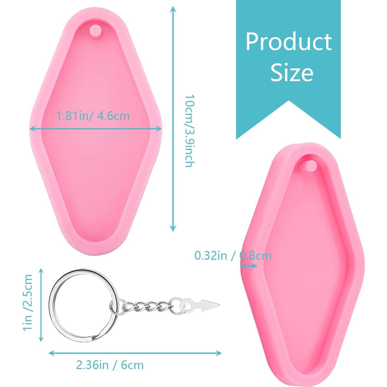 Molde de Silicona para Llaveros de Diamante WILLBOND 2 Piezas
