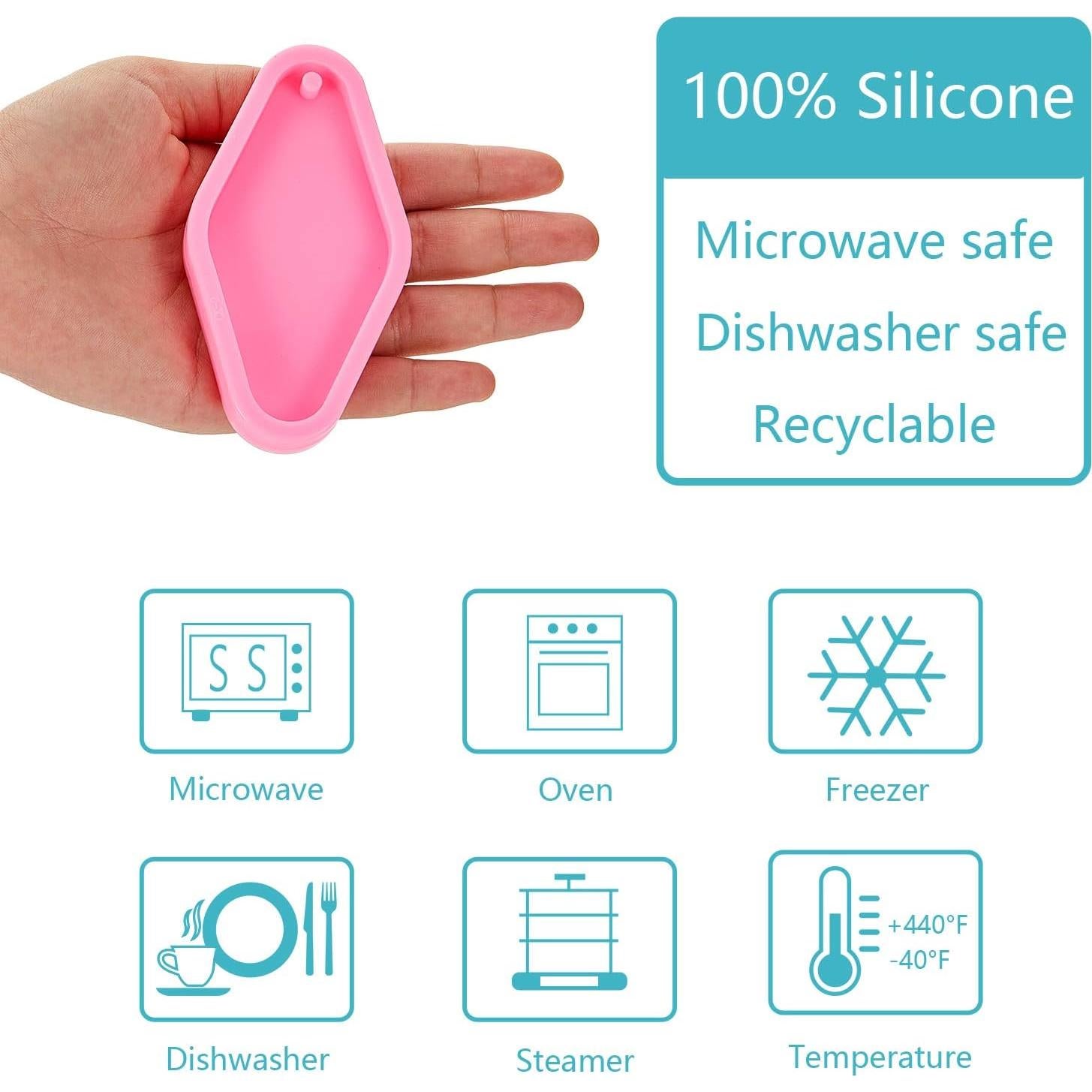 Molde de Silicona para Llaveros de Diamante WILLBOND 2 Piezas