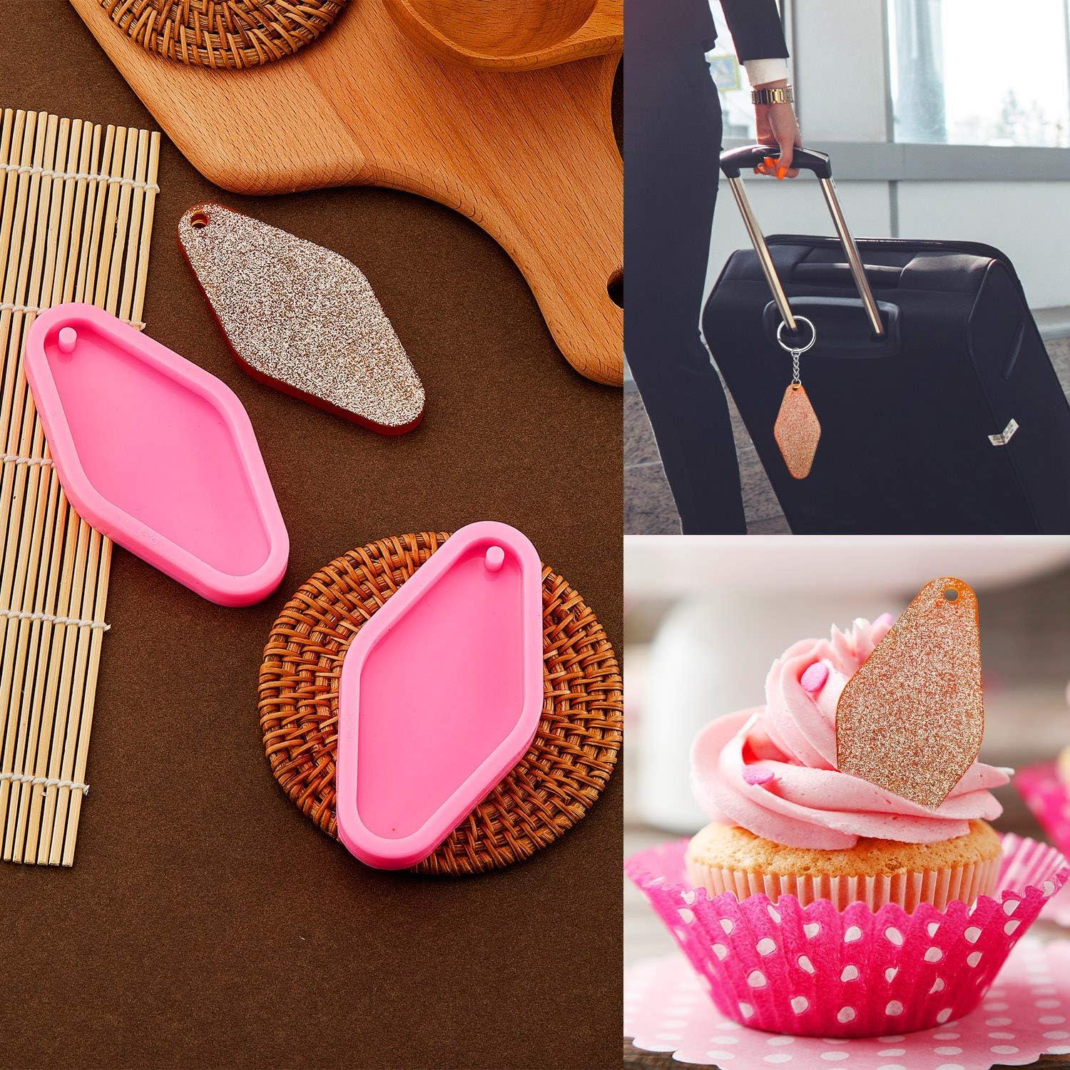 Molde de Silicona para Llaveros de Diamante WILLBOND 2 Piezas