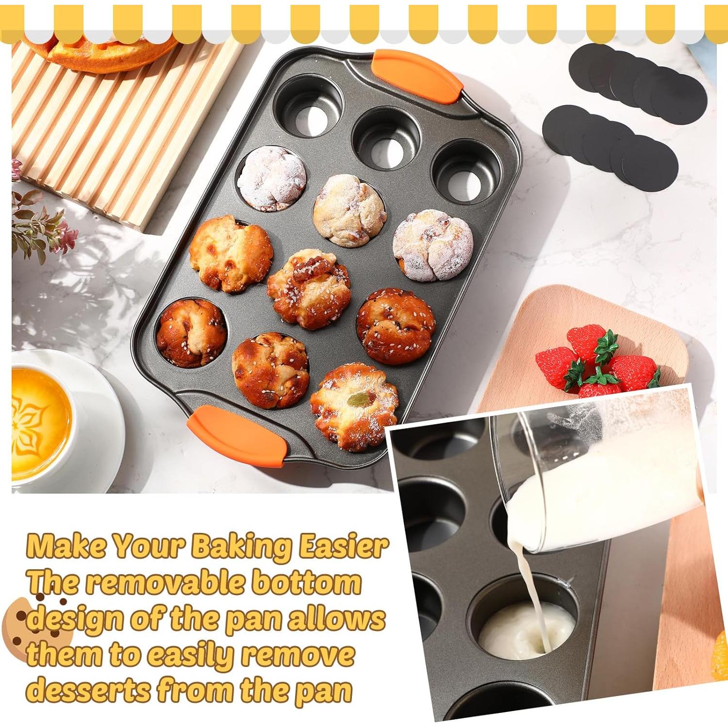 Moldes para Cheesecake Mini Uiifan 3 Paquetes 12 Cavidades 33x20cm