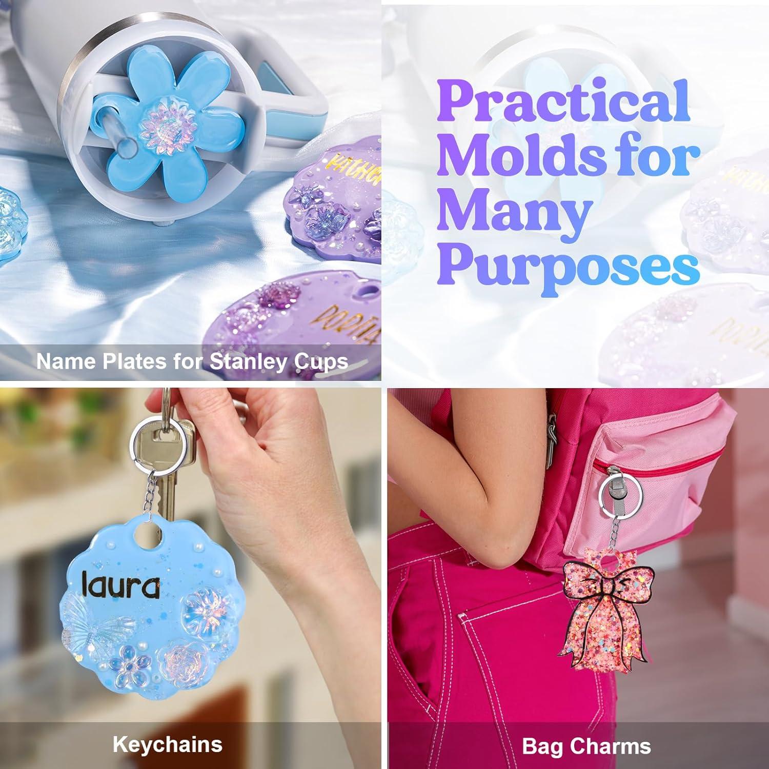 Moldes de Resina Epóxica LET'S RESIN para Etiquetas de Nombre 2Pcs