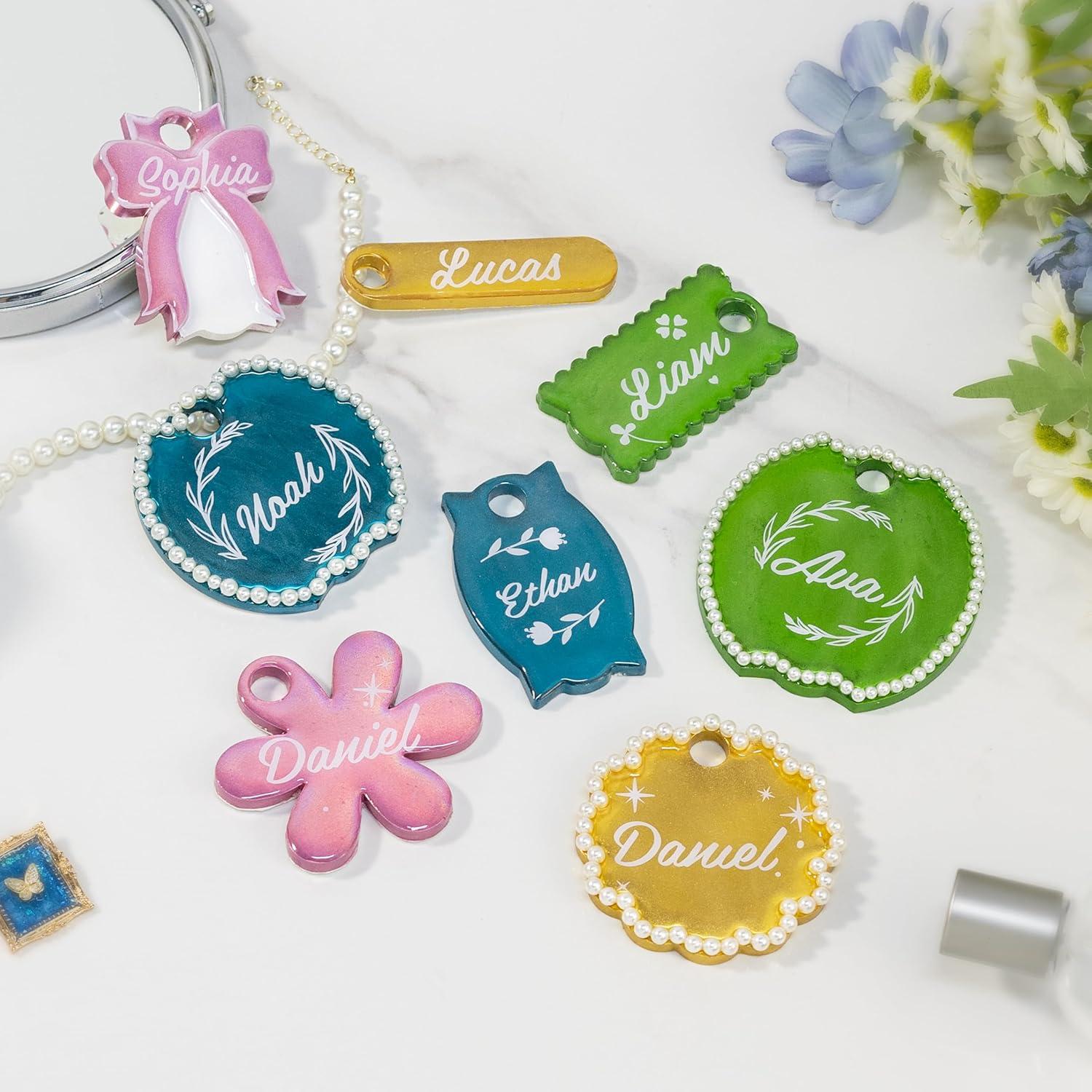 Moldes de Resina Epóxica LET'S RESIN para Etiquetas de Nombre 2Pcs