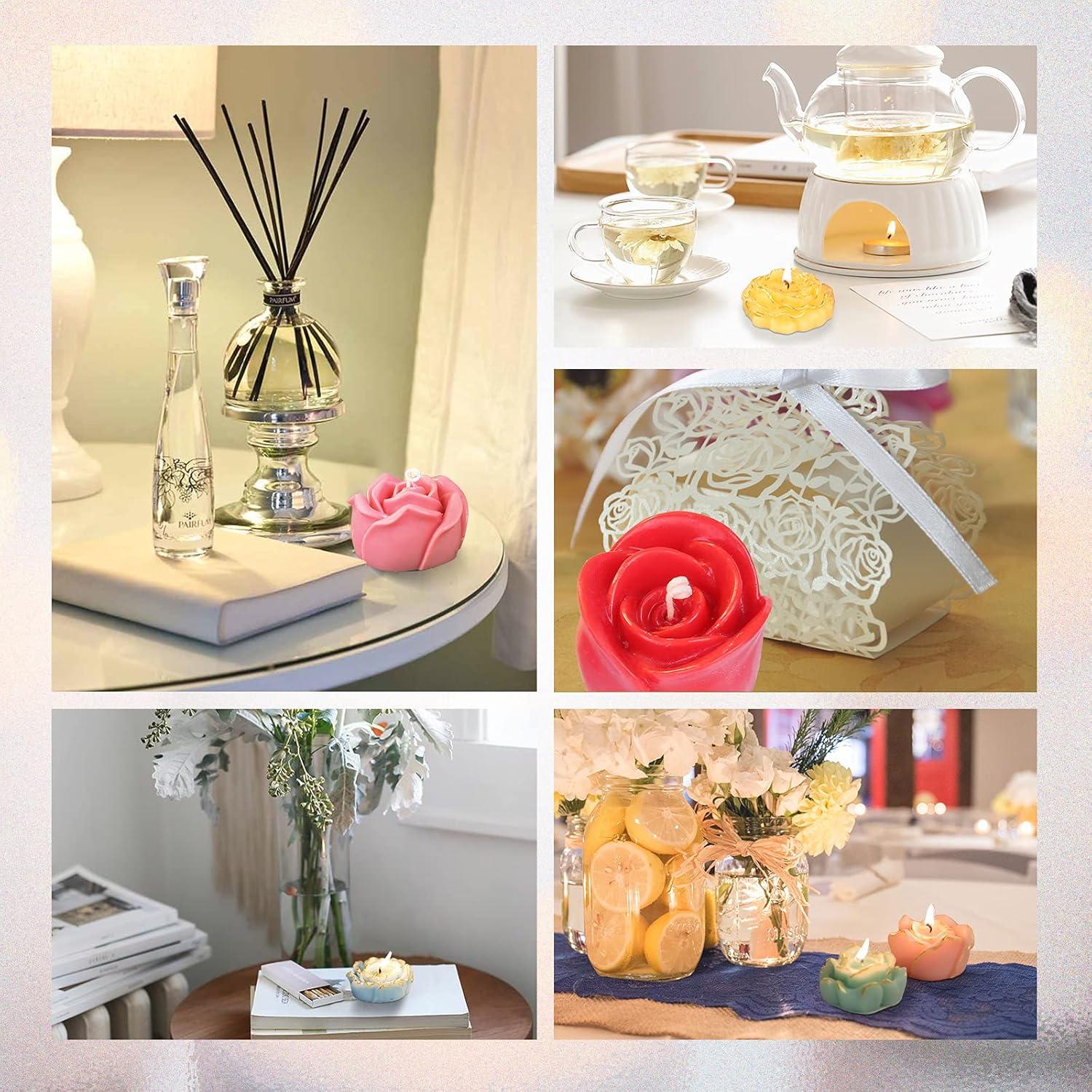 Moldes de Silicona para Velas de Flores LET'S RESIN - 6 Piezas