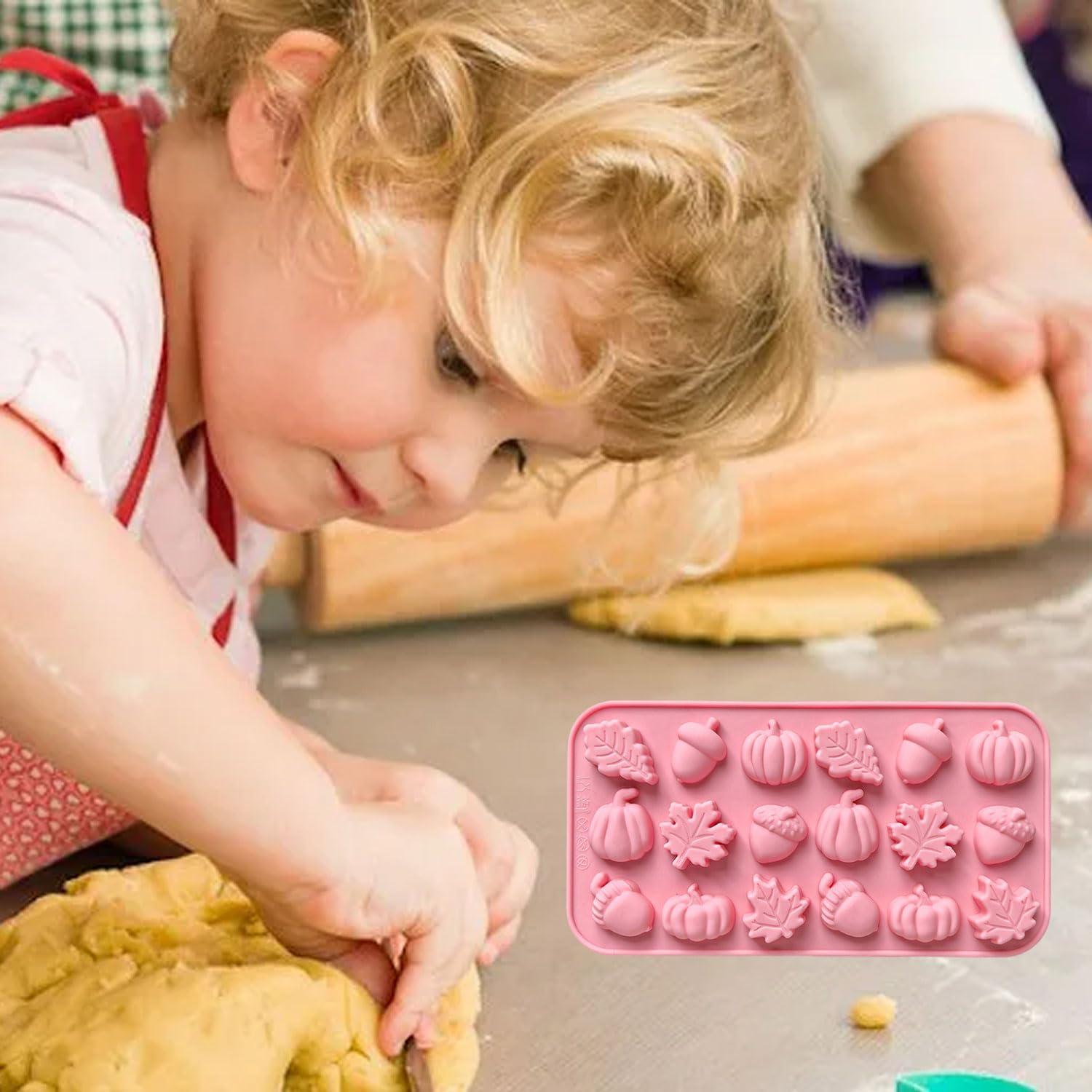 Molde de Silicona RIICFDD 2 Piezas Otoño 3D para Chocolate