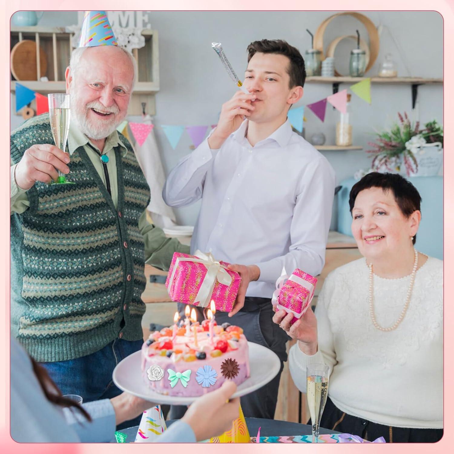 Moldes de Silicona para Chocolate Pimoys 4 Pcs Lazo y Flor